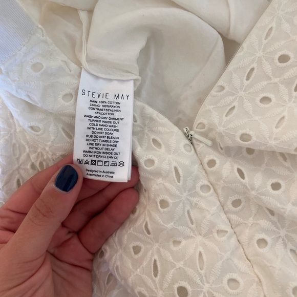 Stevie may broderie inhale eyelet white jumpsuit - Picture 7 of 10